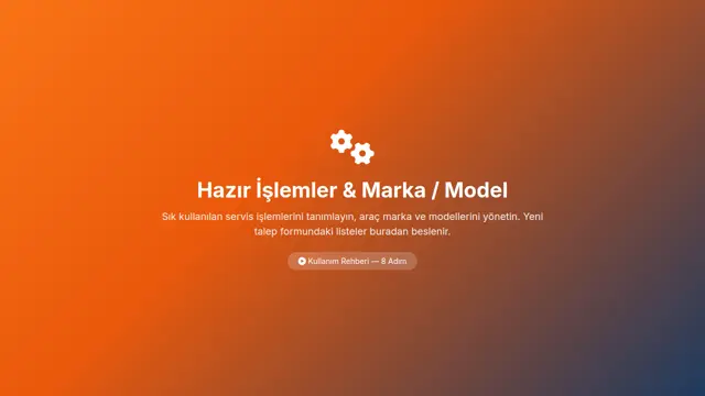Hazır İşlemler kullanım rehberi